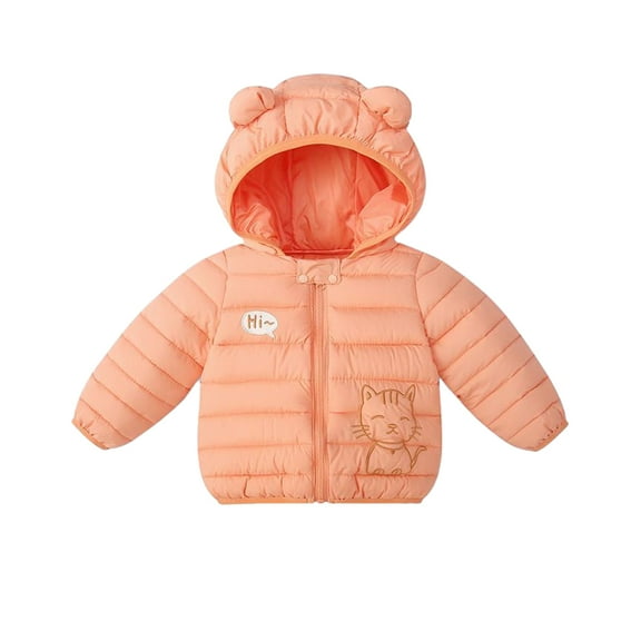 XBASW Baby Toddler Puffer Jacket with Hood Cute Cartoon Cotton Coats Winter Warm Outerwear Thick Snowsuit for Boys Girls 6M -5Y