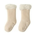 thumbnail image 1 of XBASW Baby Toddler Warm Socks Autumn Winter Warm Non-slip Socks Fleece Compression Socks for Boys Girls 0-36 Months, 1 of 9