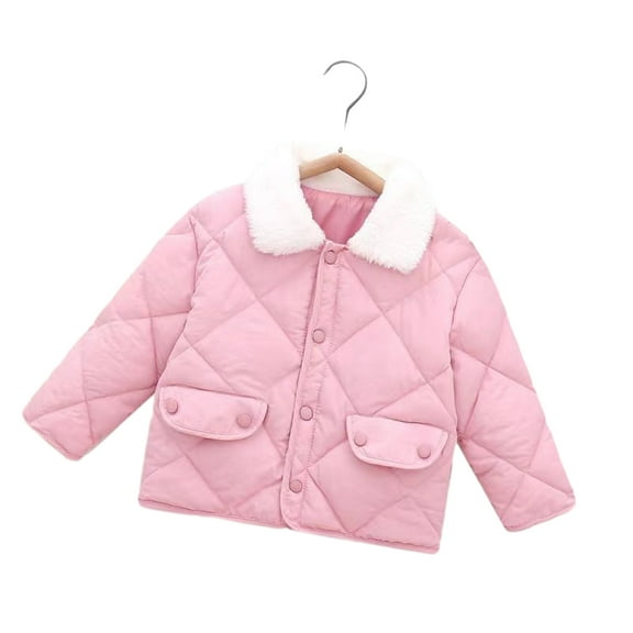 XBASW Baby Toddler down Cotton Jacket for Boys Girls Fleece Turn-Down Collar Coat Winter Warm Outwear Thick Snowsuit for Kids Size 1-7Y