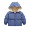 thumbnail image 1 of XBASW Boys Girls Winter Fleece Coats for Toddler Kids Hooded down Cotton Jacket for 2-7 Years Puffer Warm Outerwear, 1 of 11