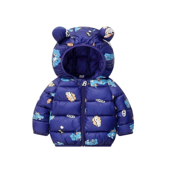 XBASW Boys Girls Winter down Cotton Coats for Kids Baby Cartoon Puffer Jacket Bear Hoods Toddler Light Outerwear 9M- 5Y