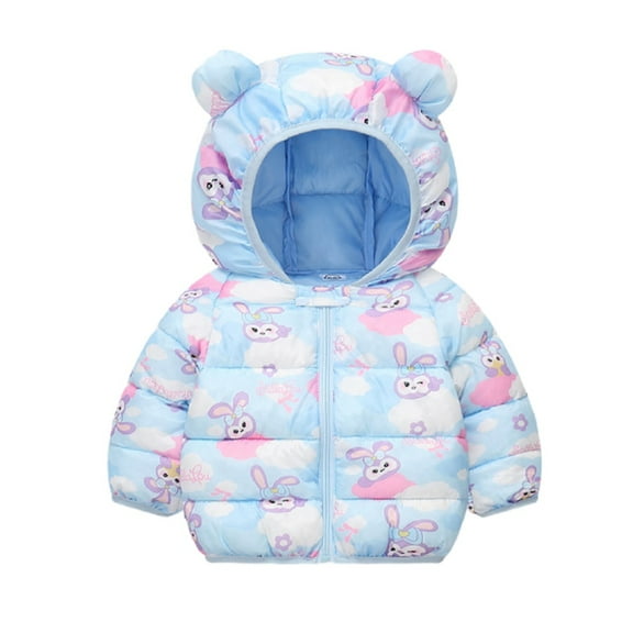 XBASW Boys Girls Winter down Cotton Coats for Kids Baby Cartoon Puffer Jacket Bear Hoods Toddler Light Outerwear 9M- 5Y