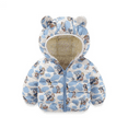 thumbnail image 1 of XBASW Boys Girls Winter down Cotton Coats for Kids Baby Cartoon Puffer Jacket Bear Hoods Toddler Light Outerwear 9M- 5Y, 1 of 11