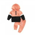 thumbnail image 1 of XBASW Infant Baby Boys Girls Hoodie Clothes Outfits Cotton Sweatshirt Tops Sweatpants Set Toddler Boy Spring Fall Tracksuit Clothes 6M-5T, 1 of 7