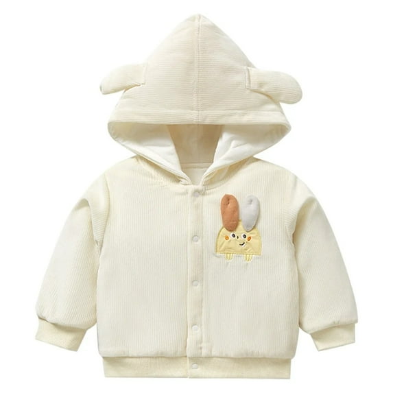 XBASW Infant Baby Girls Boys Bear Ears Hooded Jackets Warm Coat Fall Winter Toddler Casual Outerwear 3M-4T