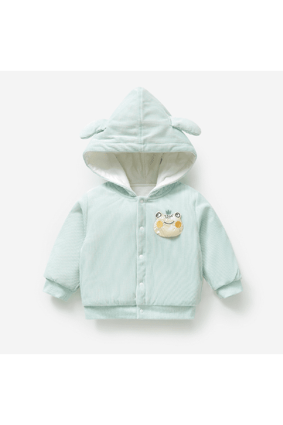 Infant Baby Girls Boys Bear Ears Hooded Jackets Warm Coat Fall Winter Toddler Casual Outerwear 3M-4T