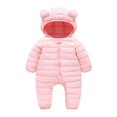 thumbnail image 1 of XBASW Infant Baby Winter down Jumpsuit for Girls Boys Hooded Snowsuit Lightweight Puffer Bodysuit Jacket 3M-18M, 1 of 8