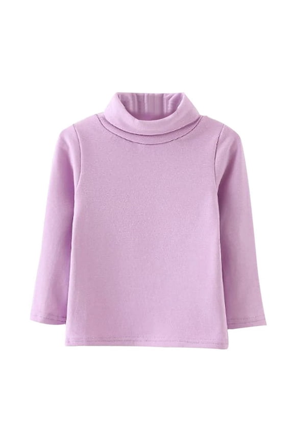 Infant Toddler Girl Thermal Underwear T-Shirt Pullover Sweater Tops Baby Solid Tees Shirt for Spring Autumn Winter 9-48M