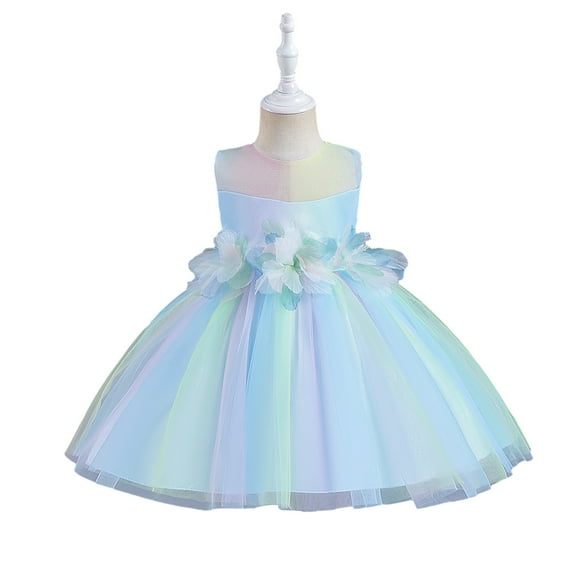 XBASW Infant Toddler Girls Dresses Wedding Performance Princess Dresses Baby Formal Ball Gown Princess Puffy Tulle Dresses 0-3T