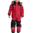 thumbnail image 1 of XBASW Kid's Toddler Teen One-Piece Ski Suit Winter Warm Snow Jacket & Pants Set Windproof Thick Snowboarding Rain Coats for Girls Boys 1-15 Years, 1 of 9
