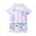 thumbnail image 1 of XBASW Kids Baby Boys One-Piece Swimsuits Floating Swimsuit Boys Cartoon Zip up Beach Bathing Suit 2-6T, 1 of 8