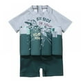 thumbnail image 1 of XBASW Kids Baby Boys One-Piece Swimsuits Floating Swimsuit Boys Cartoon Zip up Beach Bathing Suit 2-6T, 1 of 8