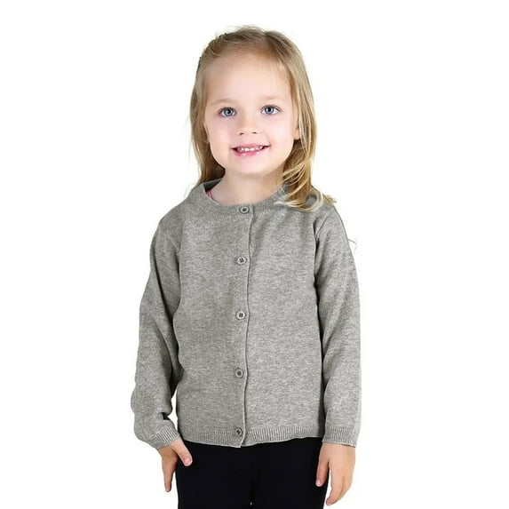 XBASW Kids Baby Cardigan Sweater for Girls Cotton Knit Top Toddler Spring Fall Button Sweater Jacket 1-7T