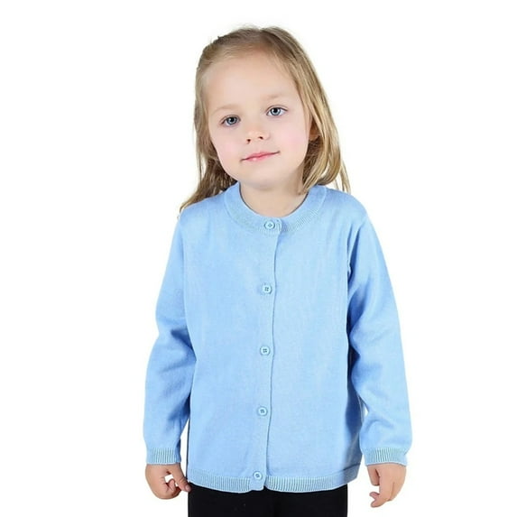 XBASW Kids Baby Cardigan Sweater for Girls Cotton Knit Top Toddler Spring Fall Button Sweater Jacket 1-7T