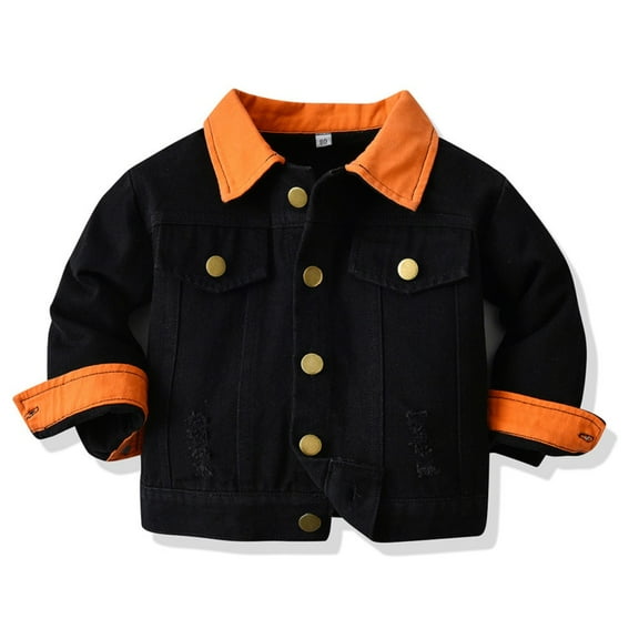 XBASW Kids Baby Color Blocking Jean Denim Jacket Coat Toddler Light Spring Fall Outerwear for Boys Girls 3M-6Y
