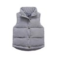 thumbnail image 1 of XBASW Kids Baby Girls Boys Girls Corduroy Vest Autumn Winter Sleeveless Jacket Soild Tank Tops Thick Button Waistcoat Outerwear for 1-7Y, 1 of 8