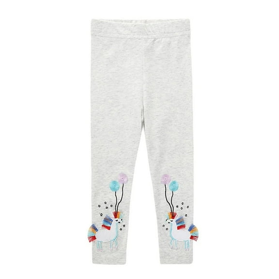 XBASW Kids Baby Girls Cartoon Footless Leggings Cotton Tight Toddler Spring Fall Stretch Trousers for Girls 1-7Y