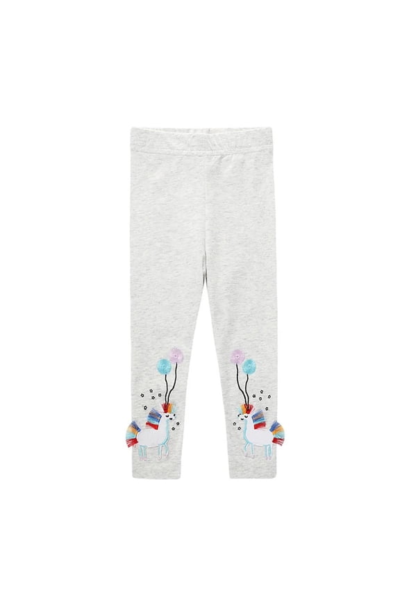 Kids Baby Girls Cartoon Footless Leggings Cotton Tight Toddler Spring Fall Stretch Trousers for Girls 1-7Y