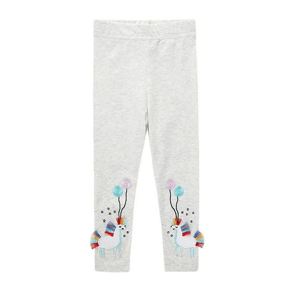 XBASW Kids Baby Girls Cartoon Footless Leggings Cotton Tight Toddler Spring Fall Stretch Trousers for Girls 1-7Y