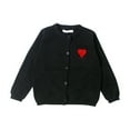 thumbnail image 1 of XBASW Kids Baby Girls Embroidered Sweater Solid Cardigans Jacket Spring Fall Girls Knitting Sweater for Toddler 1-7 Years, 1 of 7