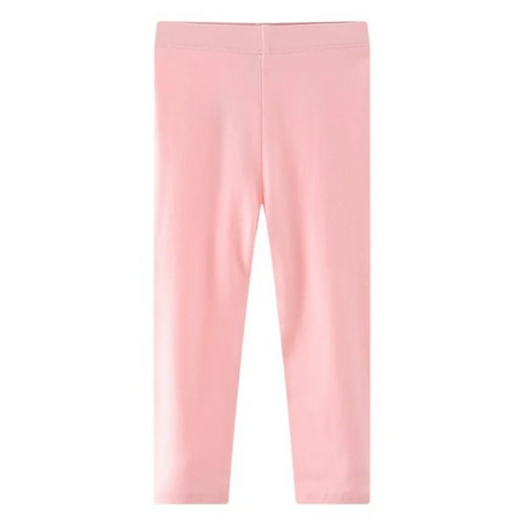 XBASW Kids Baby Girls Leggings Solid Stretch Trousers Footless Cotton Tights for Toddler Girls 1-7 Years