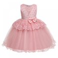 thumbnail image 1 of XBASW Kids Baby Girls Party Formal Princess Dresses Flower Girl Dress with Bowknot Toddler Tutu Wedding Party Gown 1-8T, 1 of 8