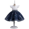 thumbnail image 1 of XBASW Kids Baby Girls Princess Dresses Sequins Performance Dress Toddler Girls Tulle Tutu Fly Sleeve Wedding Evening Party Gowns 3-12T, 1 of 9
