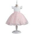 thumbnail image 1 of XBASW Kids Baby Girls Princess Dresses Sequins Performance Dress Toddler Girls Tulle Tutu Fly Sleeve Wedding Evening Party Gowns 3-12T, 1 of 9