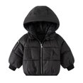 thumbnail image 1 of XBASW Kids Baby Hooded Jacket Winter Thick down Cotton Coats Toddler Padded Warm Outerwear for Boys Girls Size 1-6 Years, 1 of 8