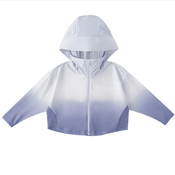 XBASW Kids Baby Hooded Sun Protection Jacket Toddler Sun Shirt UPF 50+ Sunsuits Gradient Color Rashguard for Boys Girls 2-7T