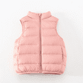 thumbnail image 1 of XBASW Kids Baby Light down Vest Solid Color Warm Waistcoat Winter Sleeveless Puffer Jacket for Boys Girls 2-12T, 1 of 8