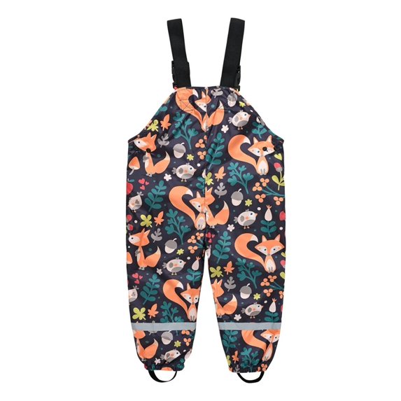 XBASW Kids Baby Overalls Rain Pants Waterproof Suspender Pant Light Outdoor Rain Bib Pants for Boys Girls 2-11 Years