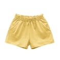 thumbnail image 1 of XBASW Kids Baby Summer Casual Shorts for Girls Elastic Waist Jogger Shorts Pants Toddler Solid Color Five Pants 2-1T, 1 of 7