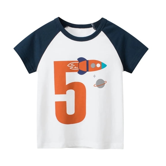 XBASW Kids Baby T Shirts for Boys Cotton Short Sleeve Tees Shirts Toddler Summer Cotton Crewneck Tops for 1-6 Year Old