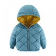 thumbnail image 1 of XBASW Kids Baby Winter Cotton-Padded Coats for Boys Girls Hooded Zipper Jacket Toddler Coat Outerwear Thickening Snowsuit for 2-7Y, 1 of 7