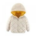 thumbnail image 1 of XBASW Kids Baby Winter Cotton-Padded Coats for Boys Girls Hooded Zipper Jacket Toddler Coat Outerwear Thickening Snowsuit for 2-7Y, 1 of 7