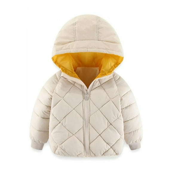 XBASW Kids Baby Winter Cotton-Padded Coats for Boys Girls Hooded Zipper Jacket Toddler Coat Outerwear Thickening Snowsuit for 2-7Y
