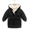thumbnail image 1 of XBASW Kids Baby Winter Hooded Jacket Warm Cotton Coats Toddler Medium-Length Puffer Padded Outerwear Jacket for Boys Girls 2-10Y, 1 of 10