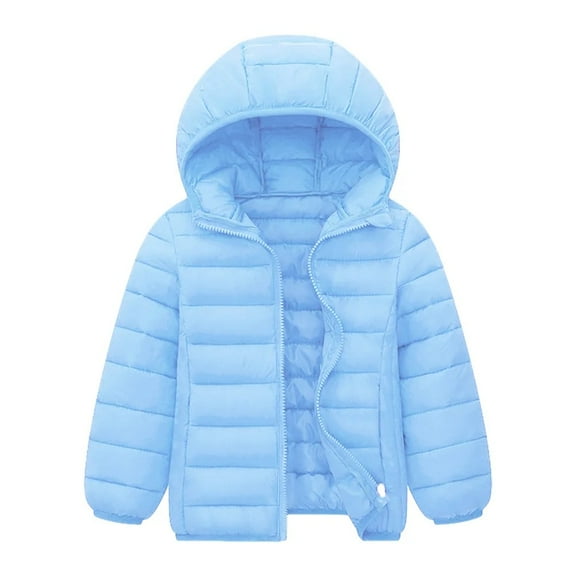 XBASW Kids Baby Winter down Coats Light Puffer Jacket for Boys Girls Hooded Cotton Zipper Jacket Outwear for Toddler 3-11Y