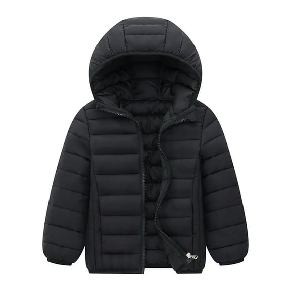 XBASW Kids Baby Winter down Coats Light Puffer Jacket for Boys Girls Hooded Cotton Zipper Jacket Outwear for Toddler 3-11Y