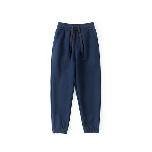 XBASW Kids Boys Girls Fleece Sweatpants for Toddler Fall Winter Sport Jogger Pants Warm Trousers with Pocket 4-11Y