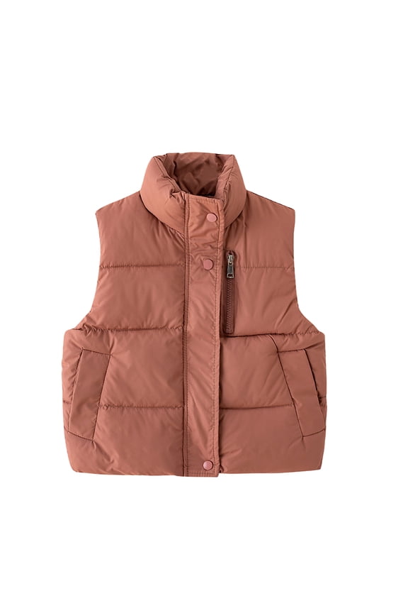 Kids Boys Zipper Horse Jacket Coats Sleeveless Jacket Round Neck Vest Outerwear for Toddler 3-12 Years