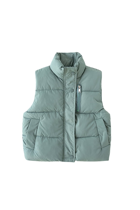 Kids Boys Zipper Horse Jacket Coats Sleeveless Jacket Round Neck Vest Outerwear for Toddler 3-12 Years