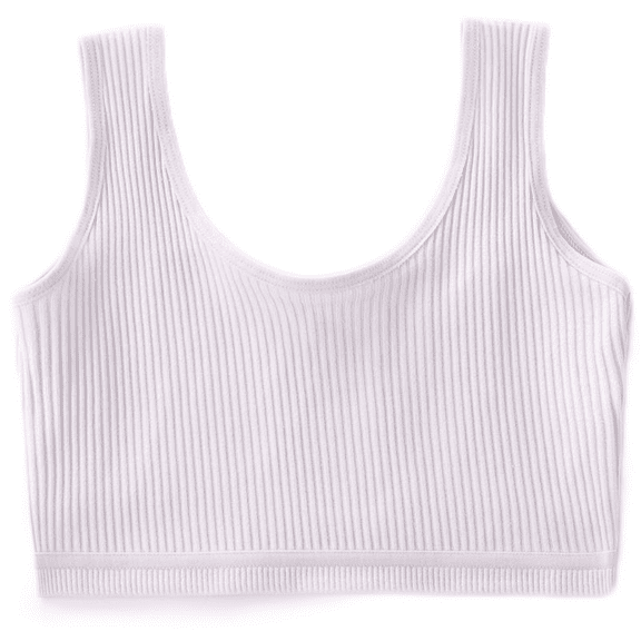 XBASW Kids Teen Girls Underwear Bras Cotton Training Bra Comfort Soft Sports Tank Tops Size S-L