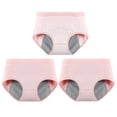 thumbnail image 1 of XBASW Kids Teen Girls Underwear Solid Color Briefs Cotton Protective Panties Pack of 3 for 11-17 XBASW, 1 of 9