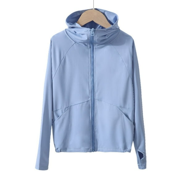XBASW Kids Teen Zipper Sun Protection Jacket for Boys Girls Hooded Toddler Sun Shirt Solid Color Rash Guard Size 4-15T