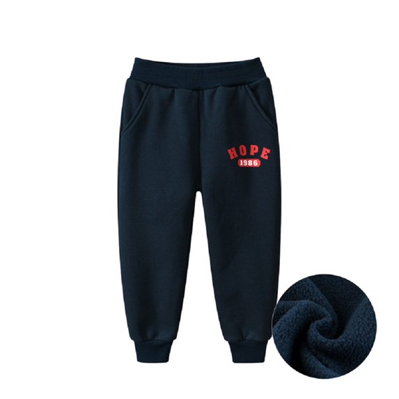 XBASW Kids Toddler Boys Fleece Sweatpants Cotton Trousers Solid Color Jogger Sweat Pants for Autumn Winter 1-7 Years Old