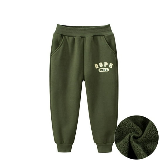 XBASW Kids Toddler Boys Fleece Sweatpants Cotton Trousers Solid Color Jogger Sweat Pants for Autumn Winter 1-7 Years Old