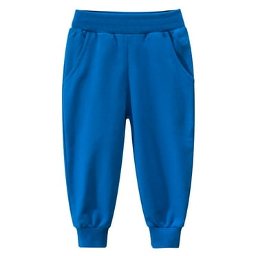 XBASW Kids Toddler Boys Sweatpants Solid Color Sport Pants 1 -7 Years Boys Elastic Waist Jogger Trousers with Pockets for Spring Autumn