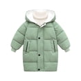 thumbnail image 1 of XBASW Kids Toddler Little Girls Boys Winter down Jacket Thickened Long Coat Hooded Puffer Outerwear 4-9Y, 1 of 9